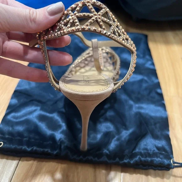 Sergio Rossi Tan Strappy Heels - Picture 7 of 7